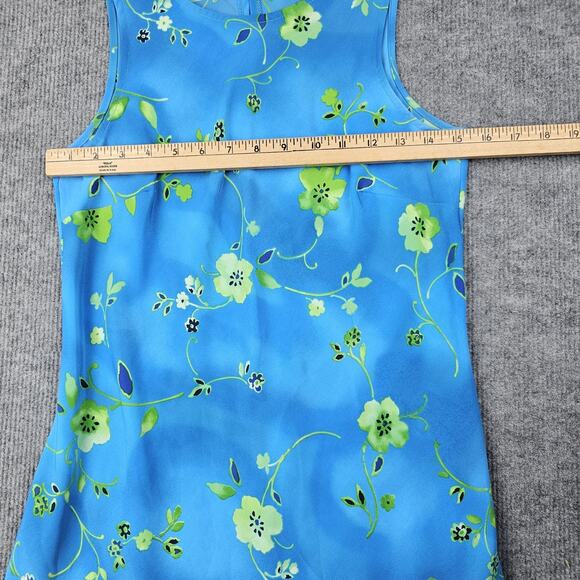 My Michelle Dress Womens 7/8 Blue Floral A-Line Shift Retro Mod 90s Colorful Y2K - Picture 3 of 6